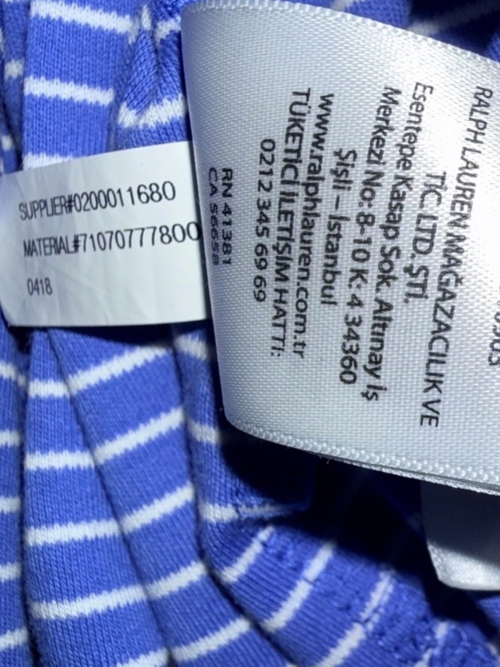 Polo Ralph Lauren Blue White Striped Polo Shirt Men’s XL Classic Fit - Picture 7 of 9